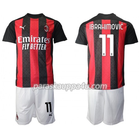 AC Milan Zlatan Ibrahimovic 11 Lasten Kotipelipaita 2020-2021 Lyhythihainen (+ shortsit)